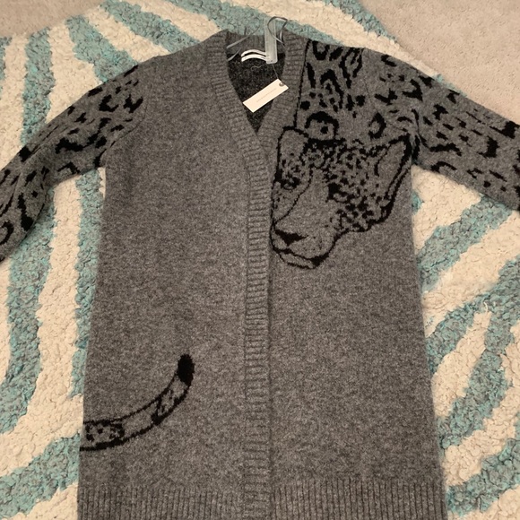 Anthropologie Averie Leopard Cardigan 